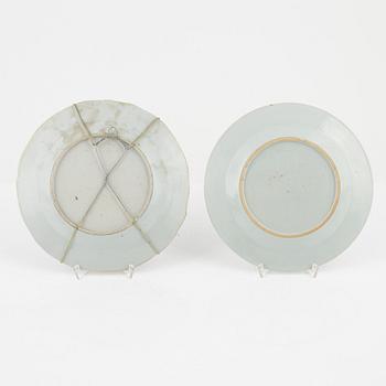 A set of five odd famille rose dishes, Qing dynasty, Qianlong (1736-95).