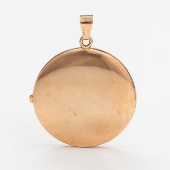 A 14K gold locket. Finnish import marks.