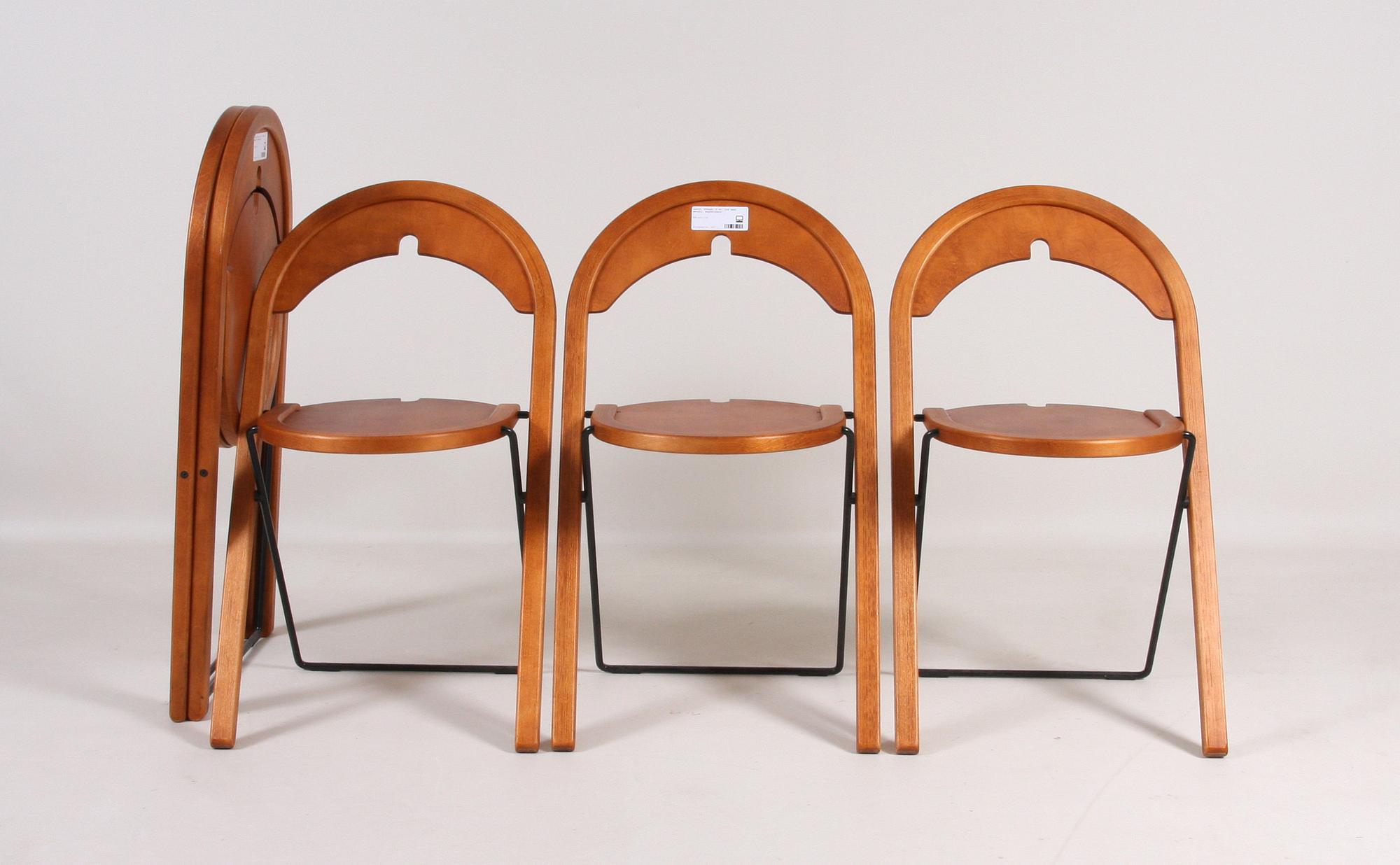 STOLAR, 5 st, trä samt metall, hopfällbara.