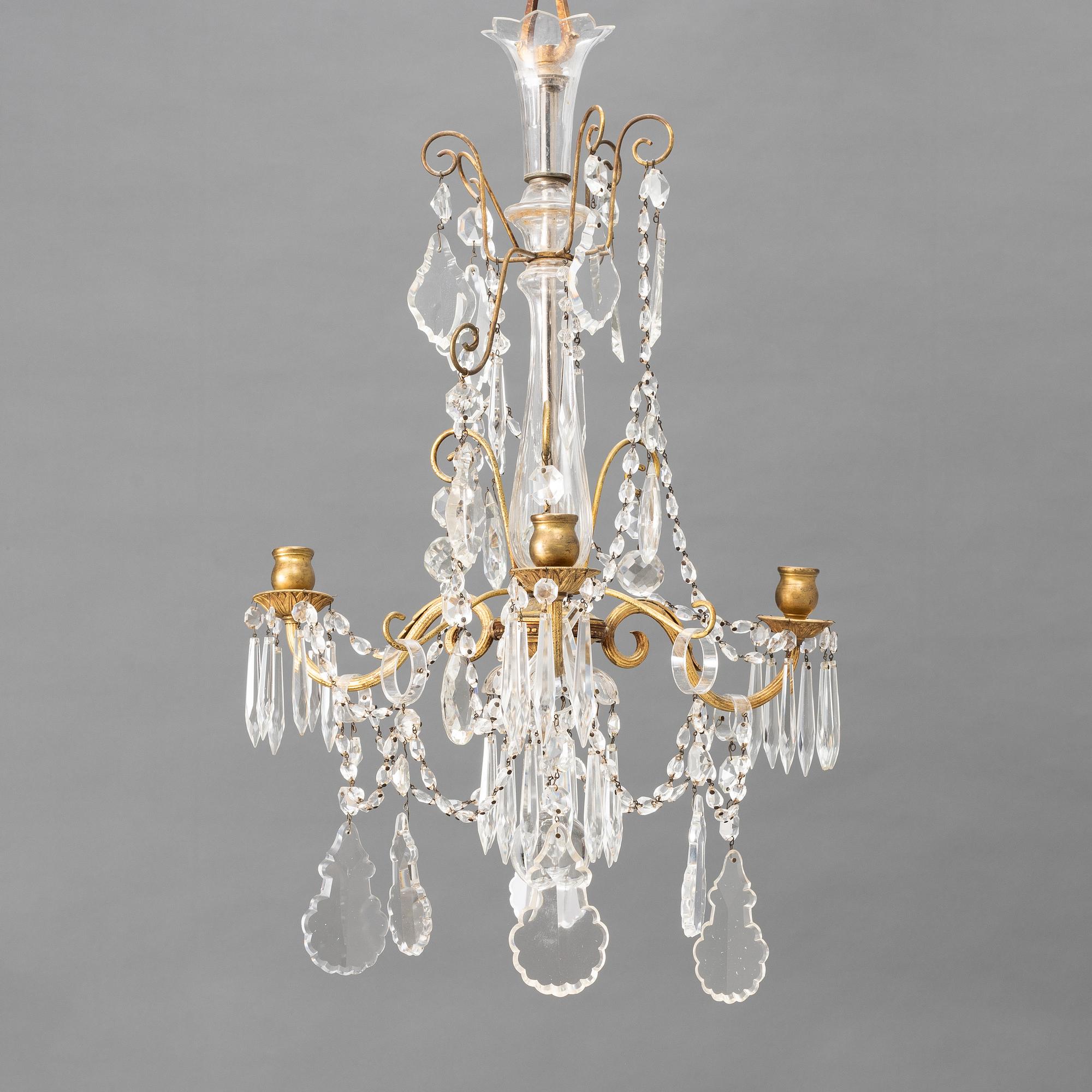 A chandelier, turn of the century 1900.