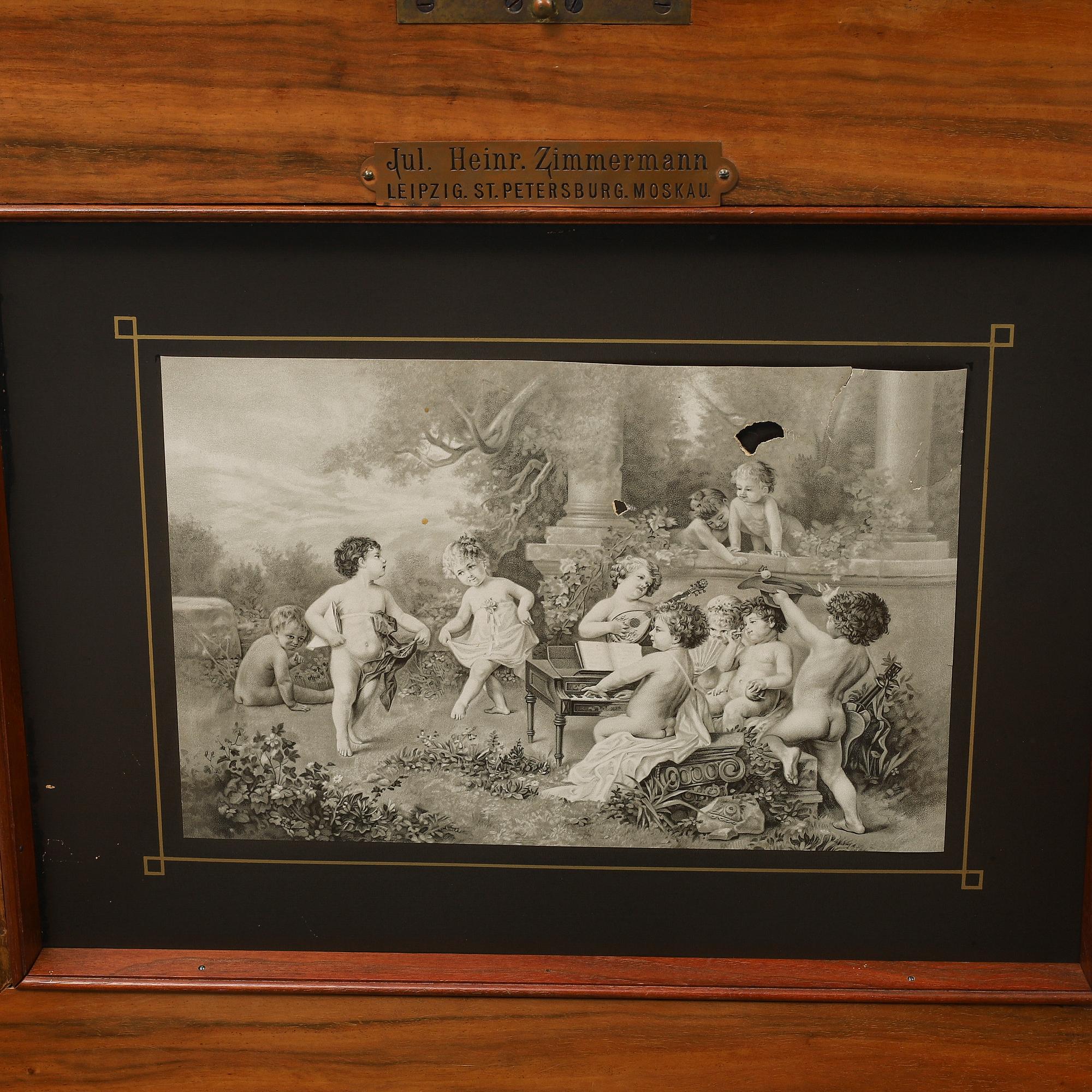 A German Symphonion music box, Jul. Heinr. Zimmermann, Leipzig, late 19th Century.