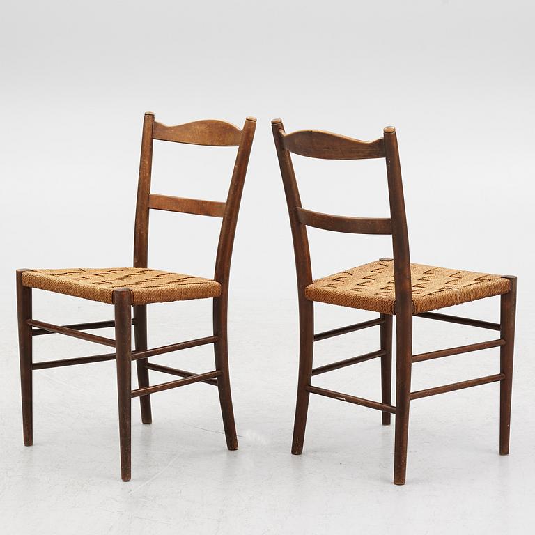 Gemla, a set of four Swedish Modern chairs, Diö, 1930s/40s.