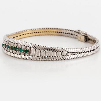ARMBAND, med smaragder.