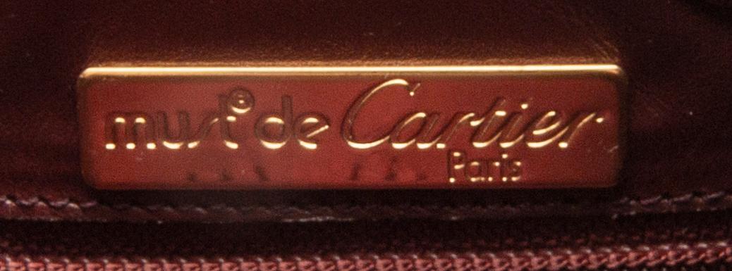 Cartier, Must de Cartier Line Burgundy, väska, 1980-tal.