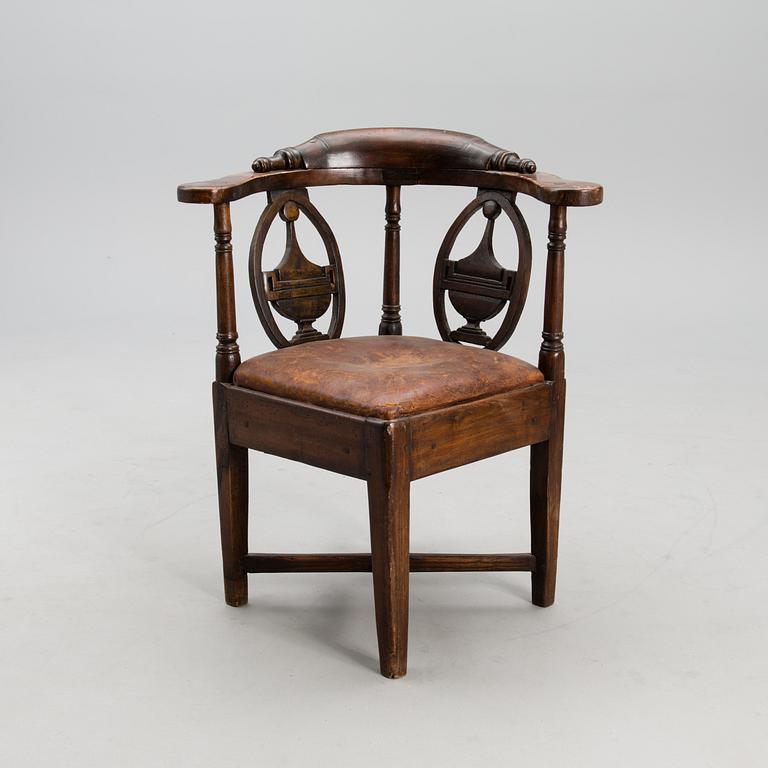 A 18th century corner chair.