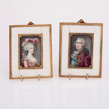 MINIATYRER, ETT PAR, Frankrike 1800-talets slut.