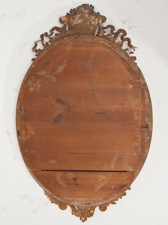 SPEGEL, 1800-talets slut, förgylld, barockstil.