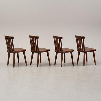 A set of four pine chairs, 1930's-40's.