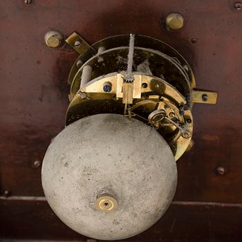 A Swedish late Baroque japanned bracket clock, first part of the 19th century.