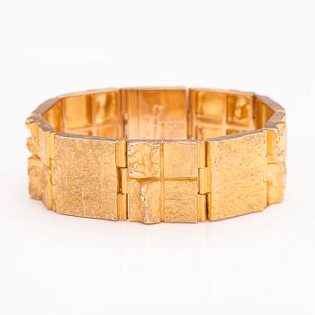 BJÖRN WECKSTRÖM, A 14K gold bracelet "Quadrate forms". Lapponia 1970.