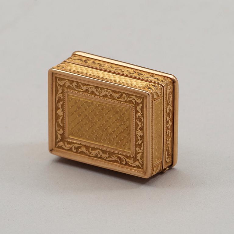 A French 19th century gold and micro mosaic vinigrette.