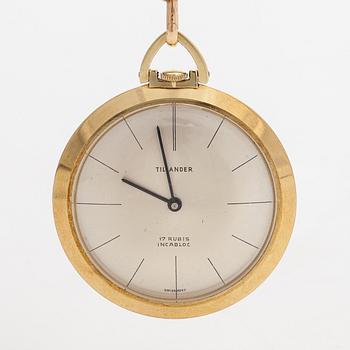 Taskukello, 42 mm, 14K kultaa, ankkurikäynti, Tillander.