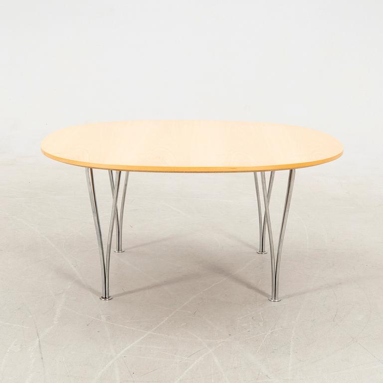 Bruno Mathsson & Piet Hein, coffee table "Supercircle" for Fritz Hansen, Denmark late 20th century.