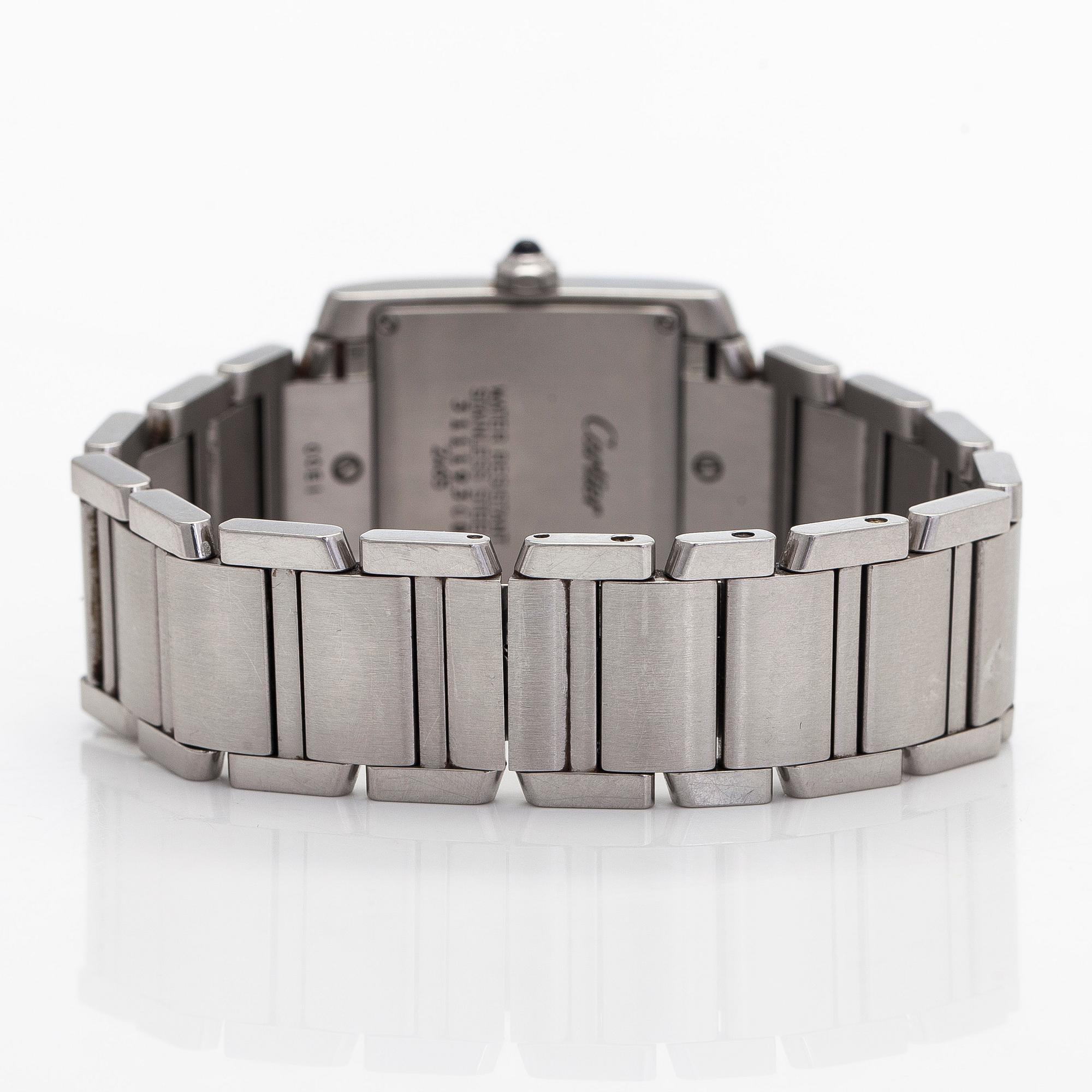 Cartier, Tank, Francaise, rannekello, 30 x 25 mm.