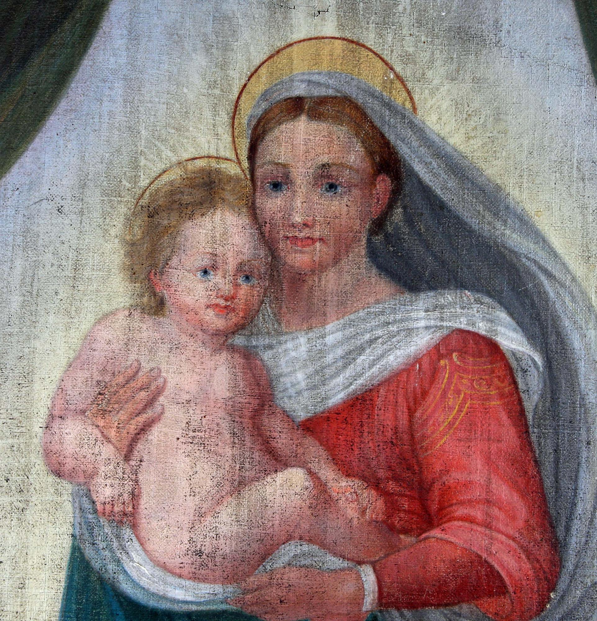 OKÄND KONSTNÄR, olja på duk, troligen 1800-tal.