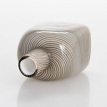 Heikki Orvola, a filigree glass bottle, signed Heikki Orvola Nuutajärvi Notsjö.