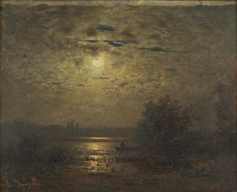 Louis Douzette, Moonlight landscape.