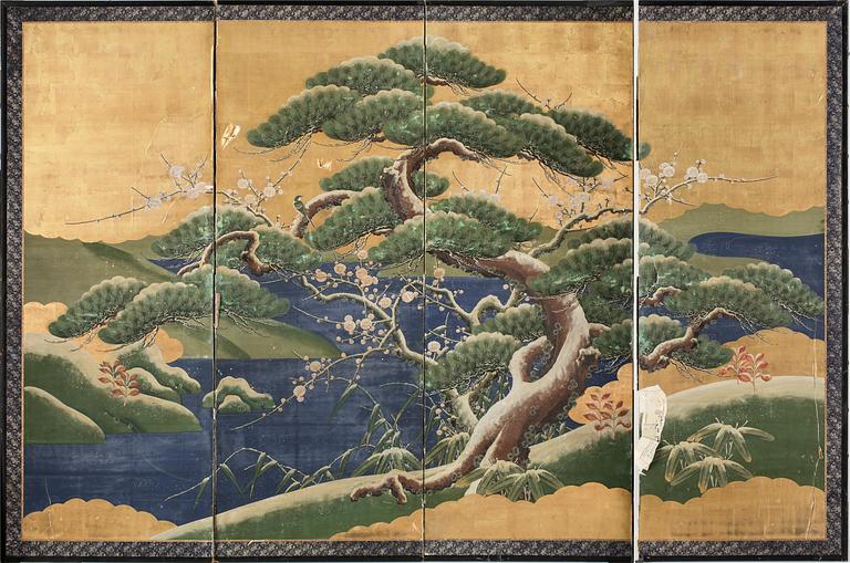 VIKSKÄRM, Japan, 1800-talets andra hälft.