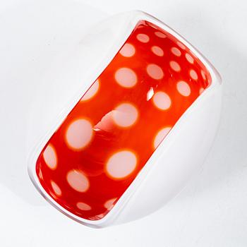 Lena Bergström, skål, glas, Orrefors, limited edition 1-10, 2004.
