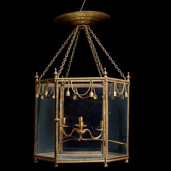 A Gustavian late 18th century four-light hanging lantern.