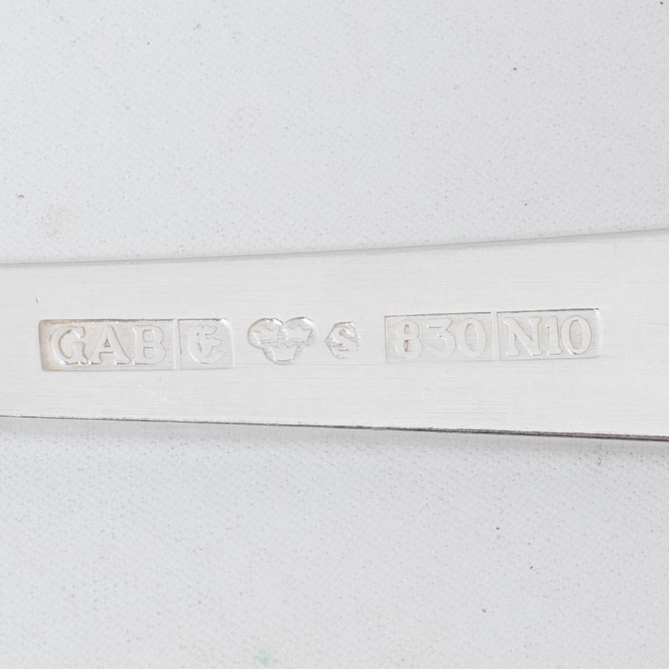 Bestickservis, 52 delar, silver, "Rosenholm", mestadels GAB, 1900-talets andra hälft.