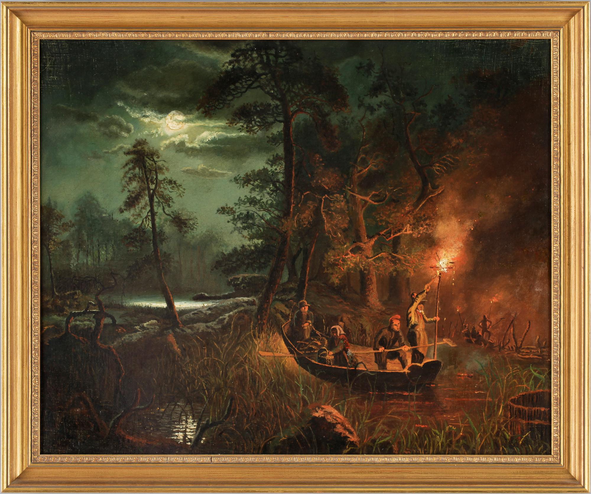 MARCUS LARSON, hans art, olja på duk, 1900-tal.