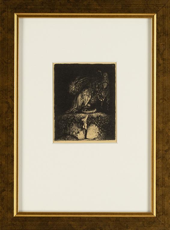 John Bauer, lithograph, from "Troll", 1915. Signed B in the print.