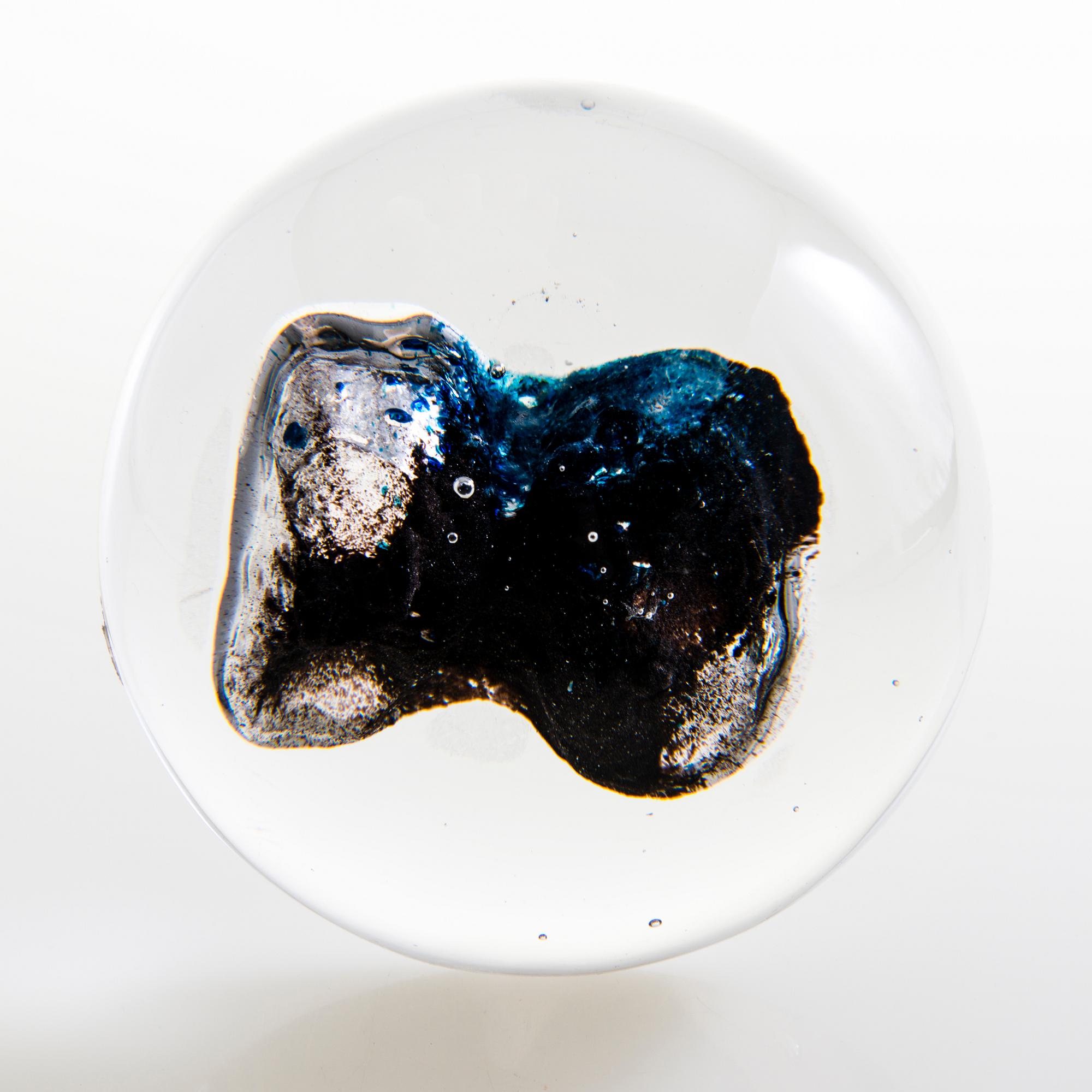 HELENA TYNELL, skulptur, "Waterfront stones", signerad signerad Helena Tynell, Riihimäen Lasi Oy.