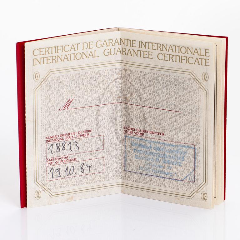 Cartier, must de Cartier, Tank, "Trinity Dial", armbandsur, 20,5 x 20 (28) mm.