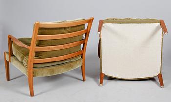 FÅTÖLJER, 1 par, 1960-/70-tal.