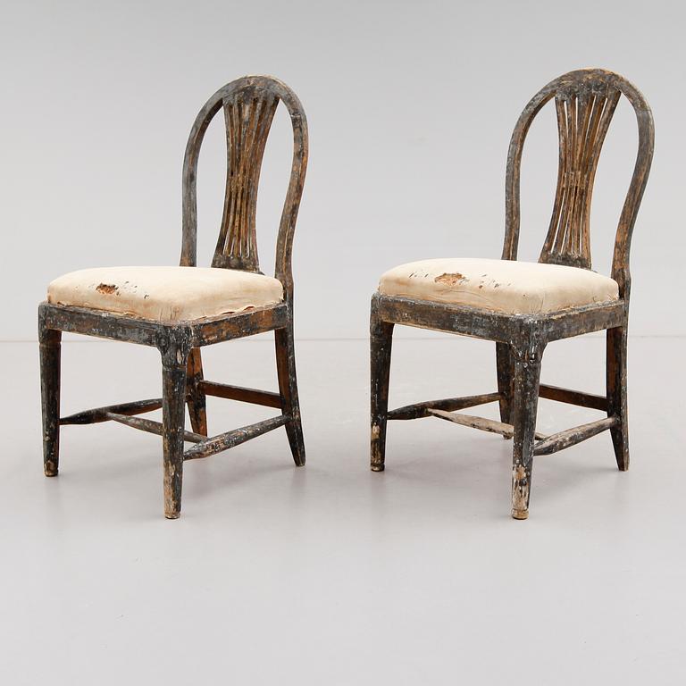 STOLAR, 1 par, gustavianska, 1700-talets andra hälft.