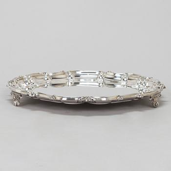 Brickbord, sterlingsilver och mahognyfaner, Mappin & Webb, London 1912, stommen av Paul Boman.