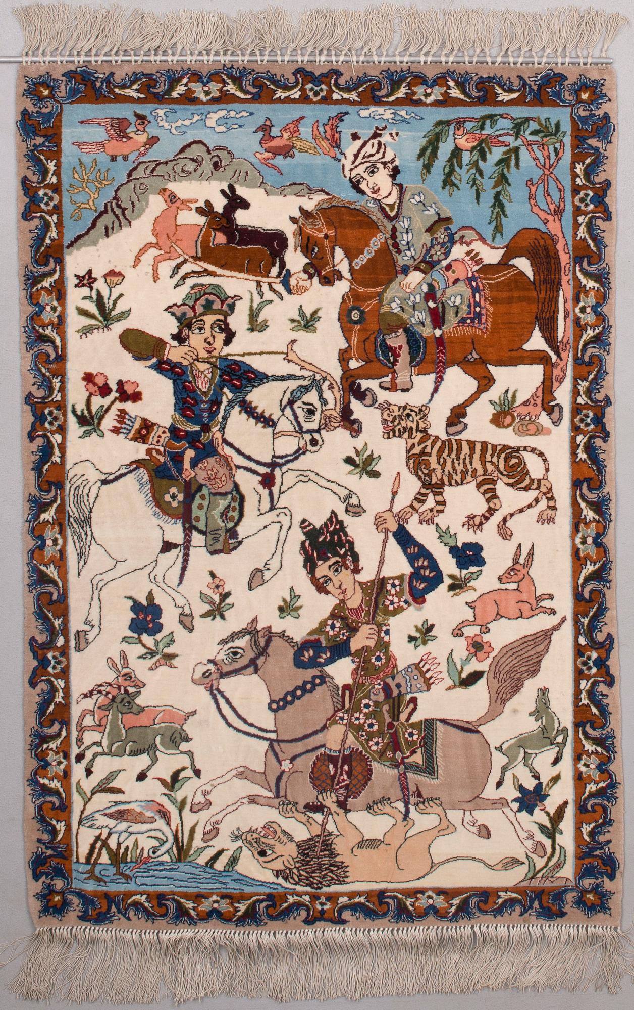 MATTA, Isfahan, figural. Ca 103x71 cm.