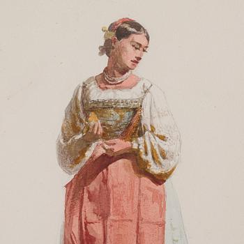 Amalia Lindegren, Italian girl.