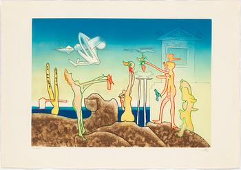 ROBERTO MATTA, MAPP med 10 färgetsningar, 1975, signerade 59/125.