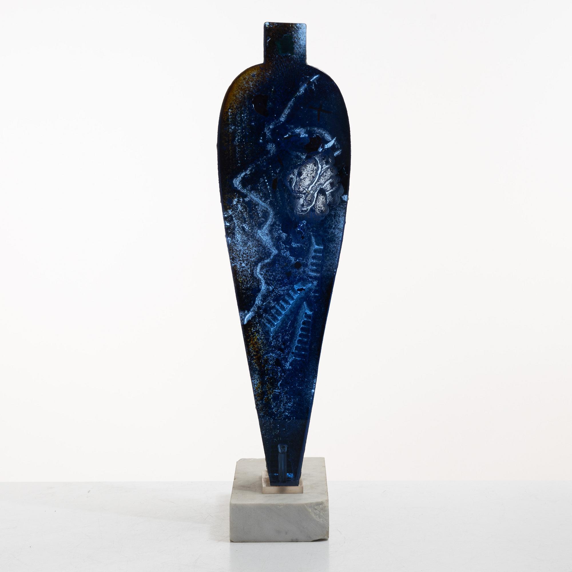 Bertil Vallien, a unique sand-cast glass sculpture, Kosta Boda.