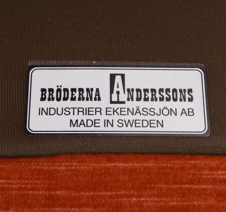 SOFFA OCH FÅTÖLJER, 1 par, Bröderna Andersson, Ekenässjön, 1900-talets andra hälft.