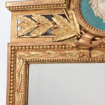 A Gustavian mirror attributed to Pehr Ljung (1743-1819).