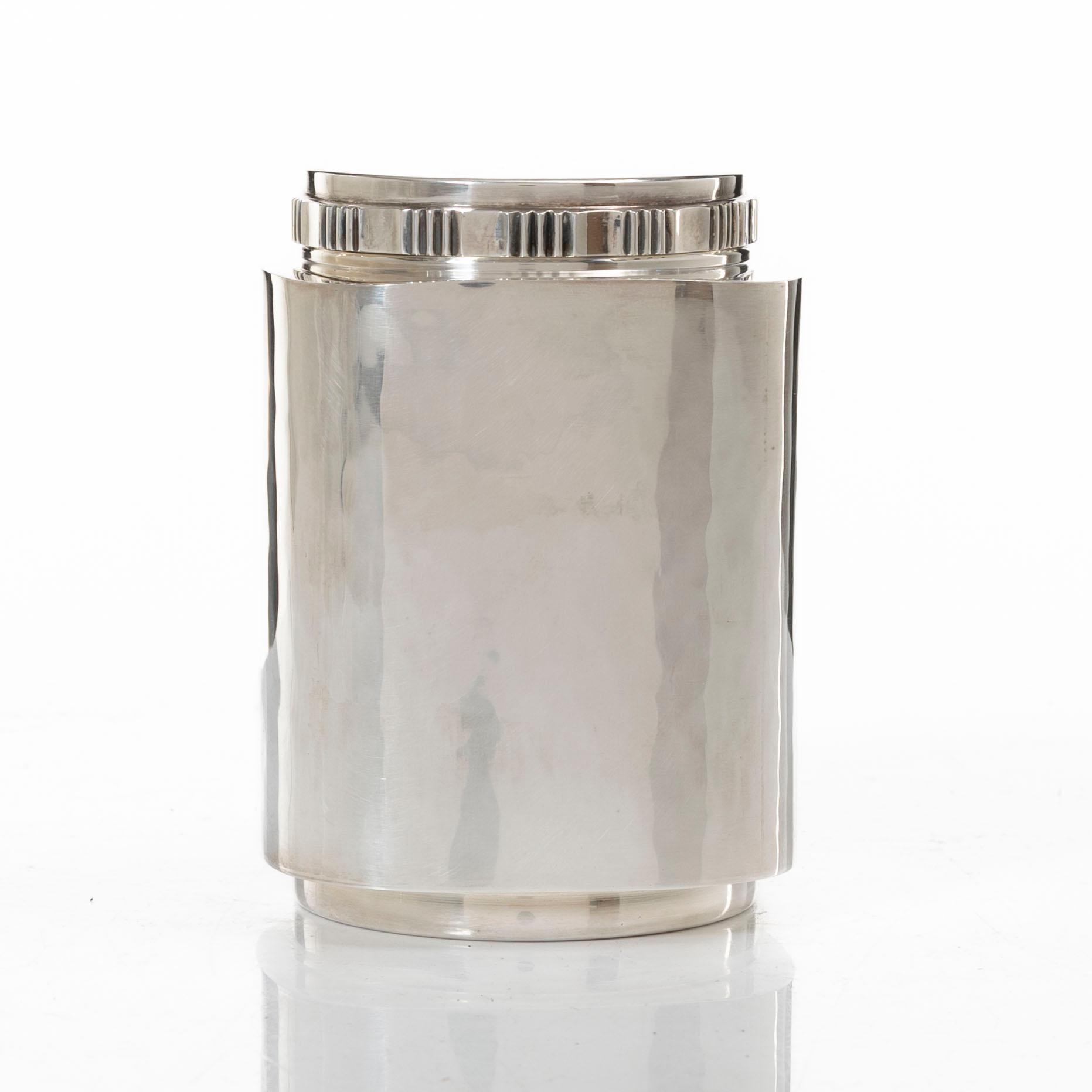 A Swedish silver box with lid, mark of Company MGAB, Uppsala 1968.