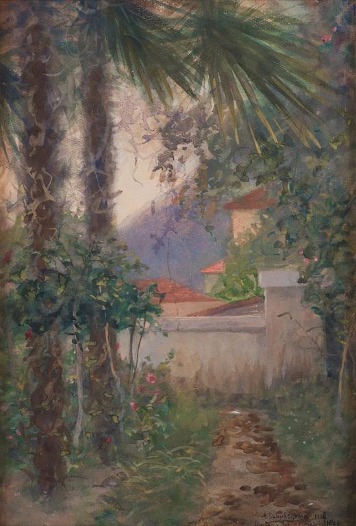 Anshelm Schultzberg, "Nice - Chateau des Portiques".