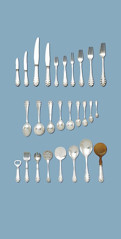 A Georg Jensen set of 173 pcs of 'Lily of the Valley' flatware, Copenhagen 1920's -1977.