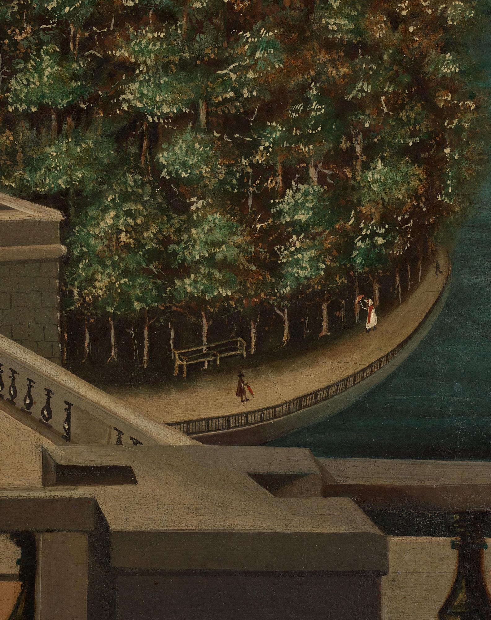 Svensk konstnär, omkring 1840, Vaktavlösning, Norrbro.