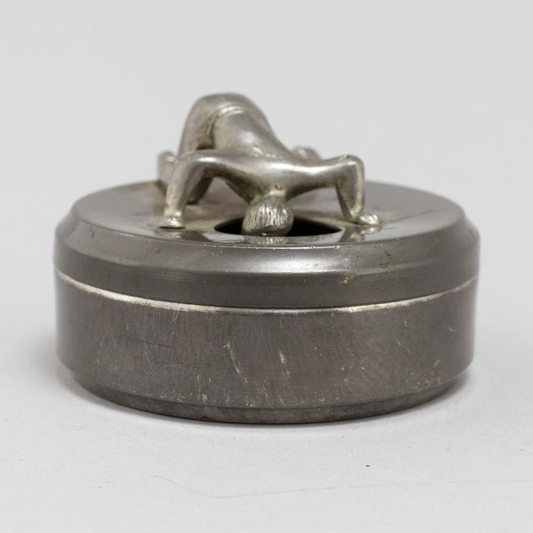 A PEWTER BUTTON BOX, 'Originell', Widerholm & Dahlberg, Eskilstuna.