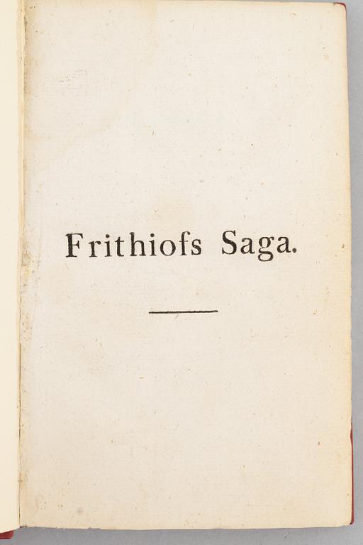 First edition of Frithiof’s saga.