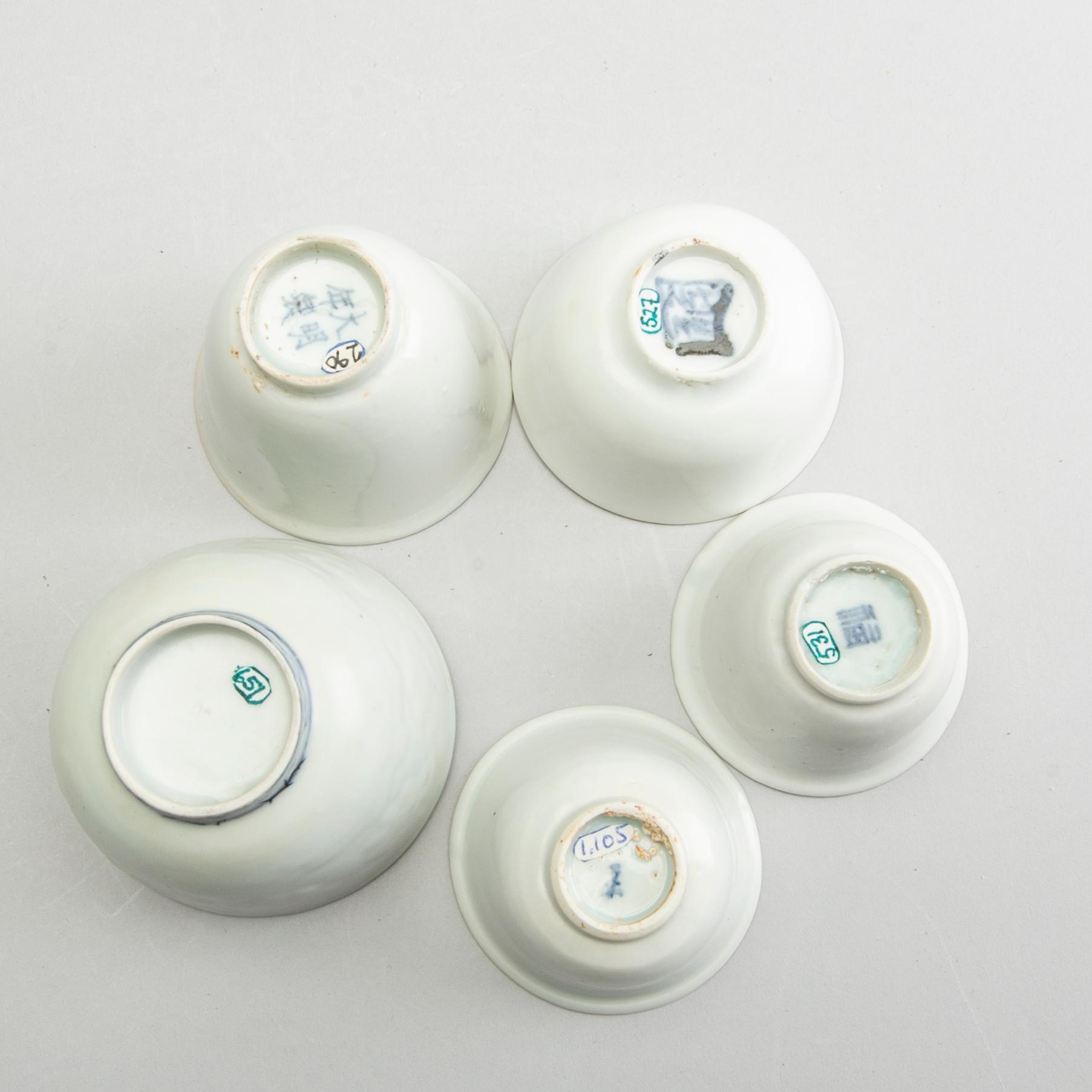 A group of five odd cups, Ming dynasty (1368-1644).