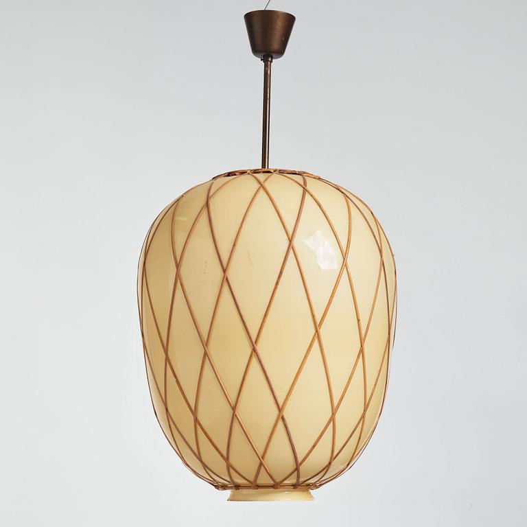 Harald Notini, taklampa, "modell 11555" Arvid Böhlmarks Lampfabrik, Stockholm 1940-tal.