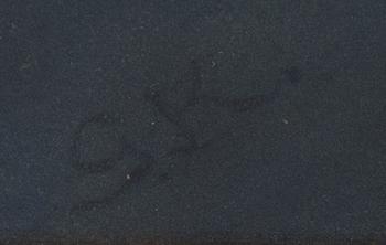 A 19th century monogram signed pastel, unknown artist.