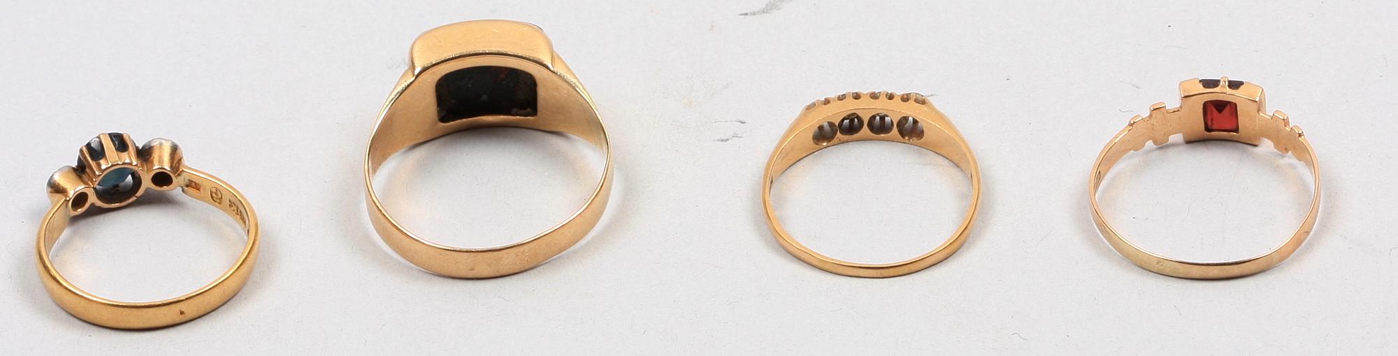 RINGAR, 4 st, 18K resp 20K guld.
