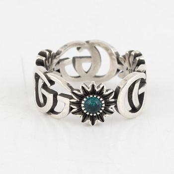 Gucci, ring, silver, size 17.