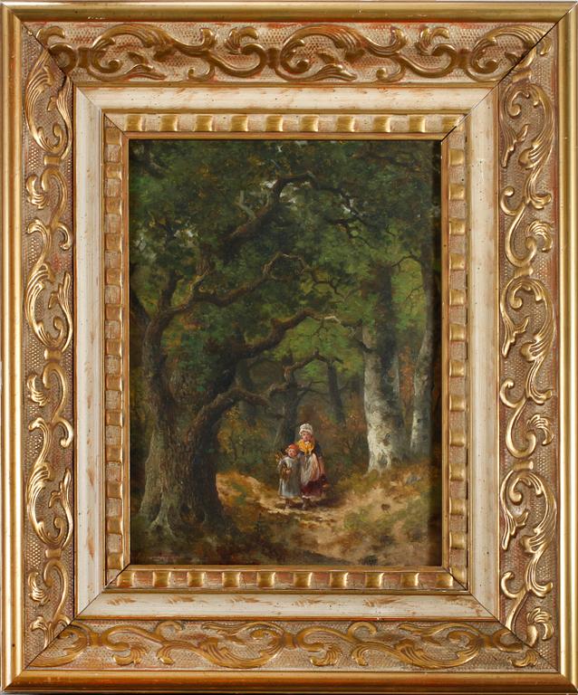 MARINUS ADRIANUS KOEKKOEK, olja på papper, signerad.